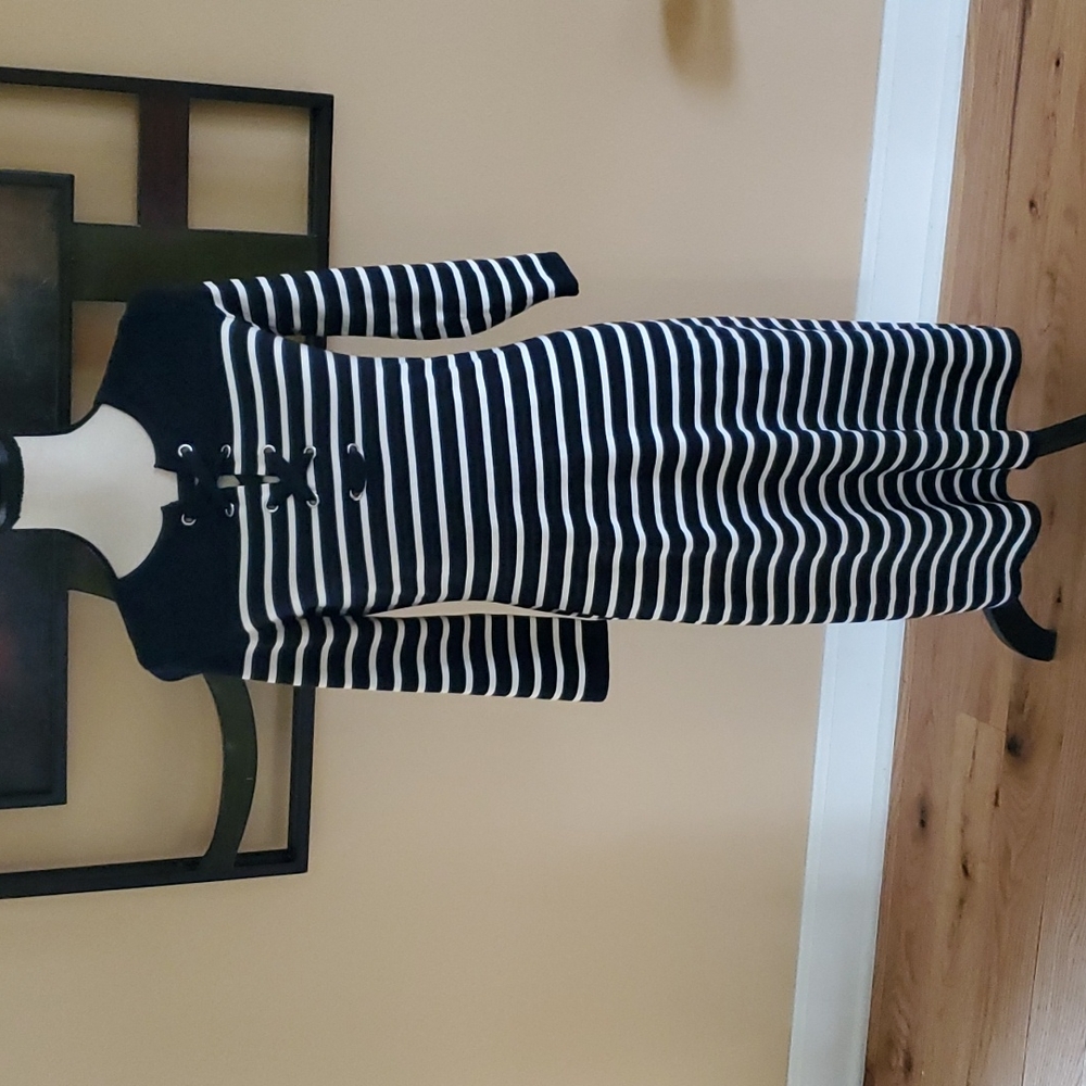 TALBOTS DRESS STRIPED XS